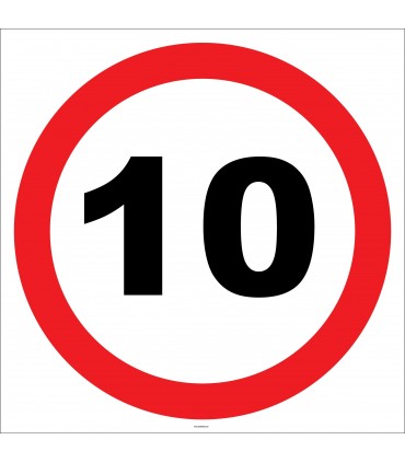 YT7412 - Forklift Transpalet 10 km hız sınırı levhası