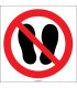 YT7453 - Üzerine basmak yasaktır işareti, levhası, etiketi
