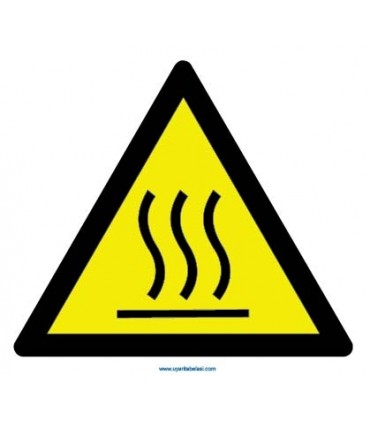 YT7455 - Sıcak yüzey, malzeme, ürün uyarı işareti levhası/etiketi