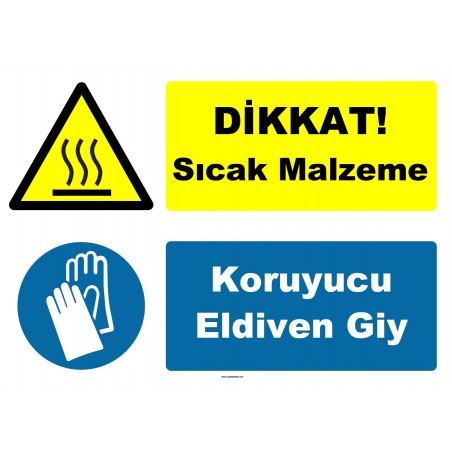 YT-7458 - Dikkat sıcak malzeme, koruyucu eldiven giy