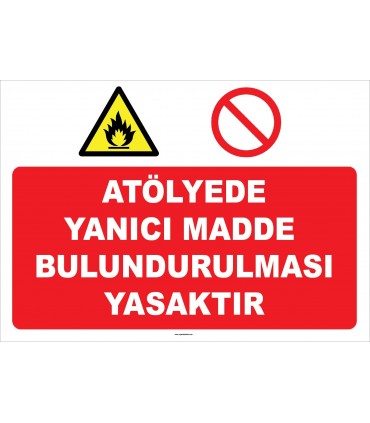 YT7475 - Atölyede yanıcı madde bulundurulması yasaktır