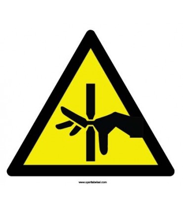 YT7489 - El sıkışması riski işareti levhası/etiketi
