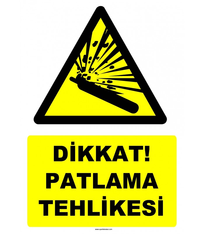 YT7495 - Dikkat basınçlı tüp patlama tehlikesi