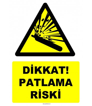 YT7496 - Dikkat basınçlı tüp patlama riski