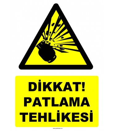 YT7498 - Dikkat basınçlı tüp patlama tehlikesi