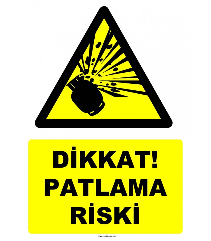 YT7497 - Dikkat basınçlı tüp patlama riski