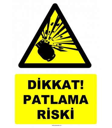 YT7497 - Dikkat basınçlı tüp patlama riski