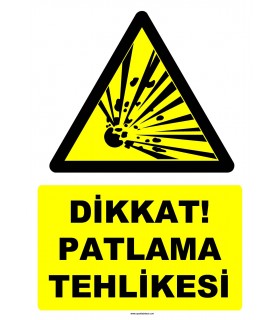 YT7499 - Dikkat patlama tehlikesi (patlayıcı madde)