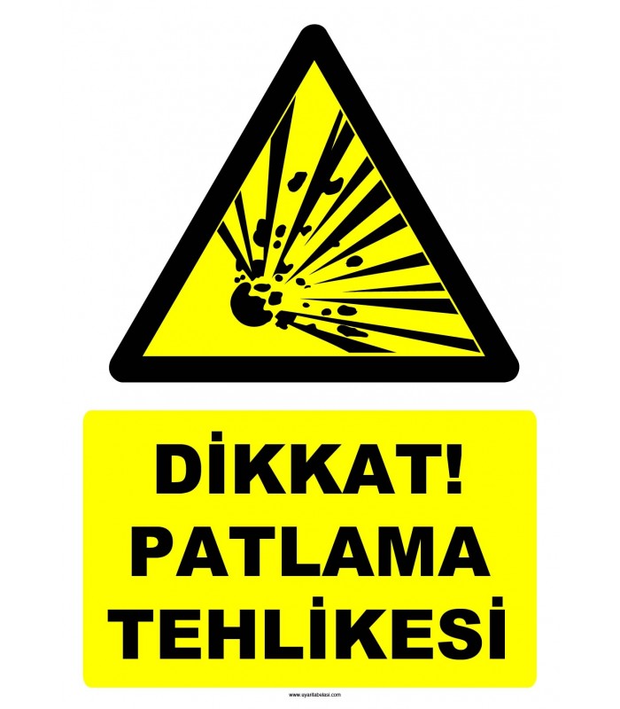 YT7499 - Dikkat patlama tehlikesi (patlayıcı madde)