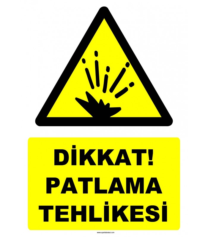 YT7509 - Dikkat patlama tehlikesi (genel)