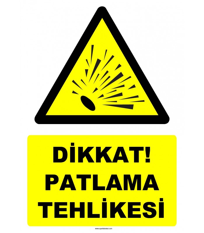 YT7510 - Dikkat patlama tehlikesi (genel)