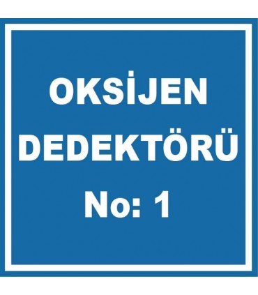 YT7531 - 1 numaralı oksijen dedektörü levhası