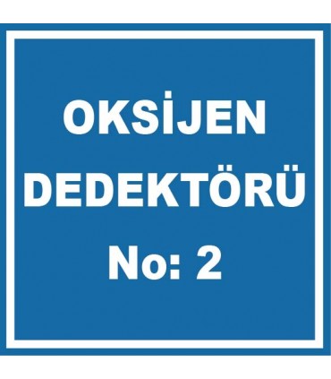 YT7532 - 2 numaralı oksijen dedektörü levhası