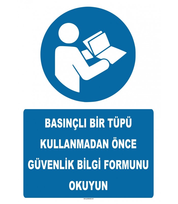 YT7537 - Basınçlı Bir Tüpü Kullanmadan Önce Güvenlik Bilgi Formunu Okuyun