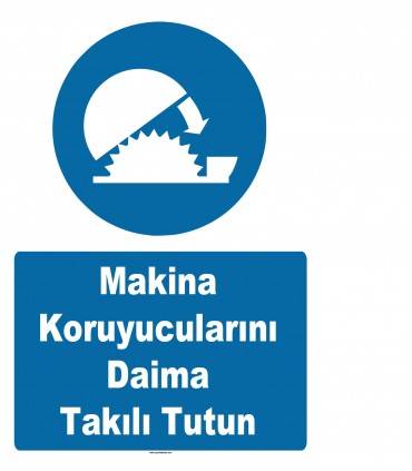 YT7551 - Makina koruyucularını daima takılı tutun