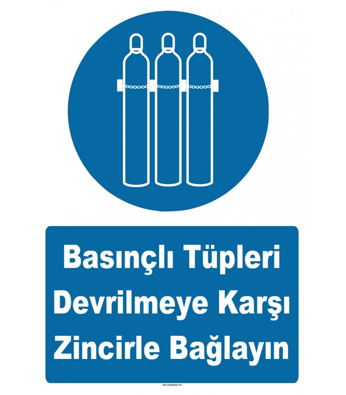 YT7554 - Basınçlı tüpleri devrilmeye karşı zincirle bağlayın