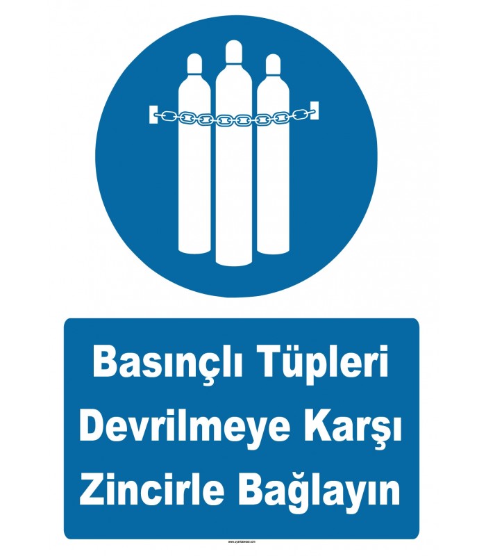 YT7565 - Basınçlı tüpleri devrilmeye karşı zincirle bağlayın