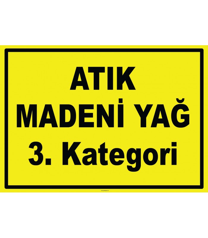 YT7579 - Atık madeni yağ, 3. kategori