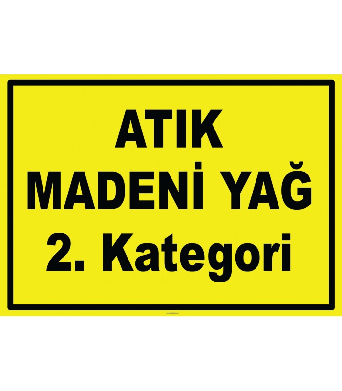 YT7580 - Atık madeni yağ, 2. kategori