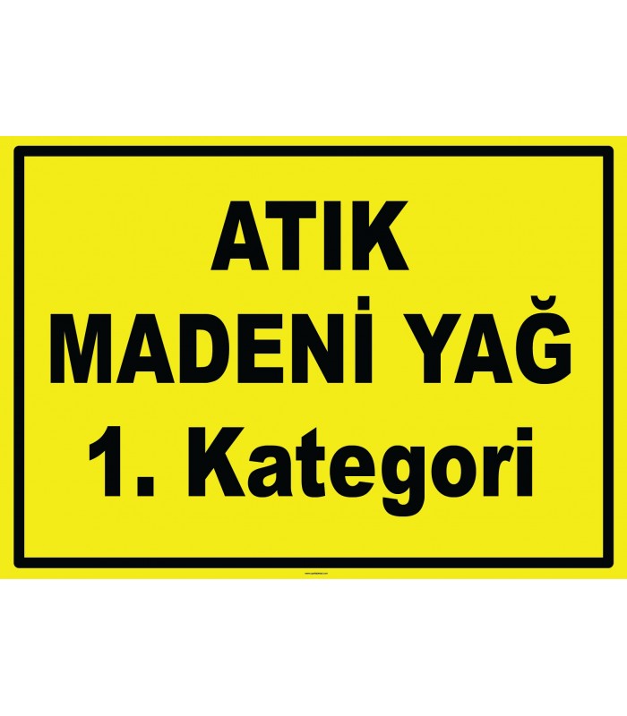 YT7581 - Atık madeni yağ, 1. kategori