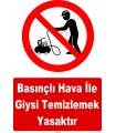 YT7596 - Basınçlı hava ile giysi temizlemek yasaktır