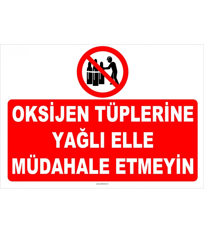 YT7600 - Oksijen tüplerine yağlı elle müdahale etmeyin