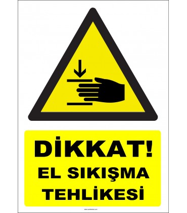 YT7622 - Dikkat el sıkışma tehlikesi