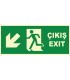 YT7667 - Fosforlu Acil Çıkış/Exit, Sol Aşağı