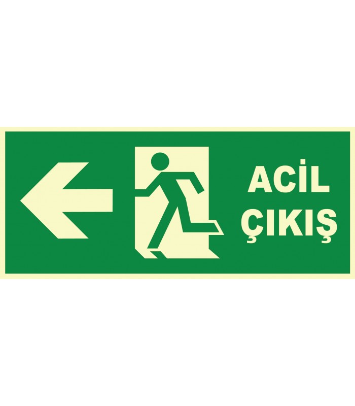 YT7681 - Fosforlu acil çıkış, sol