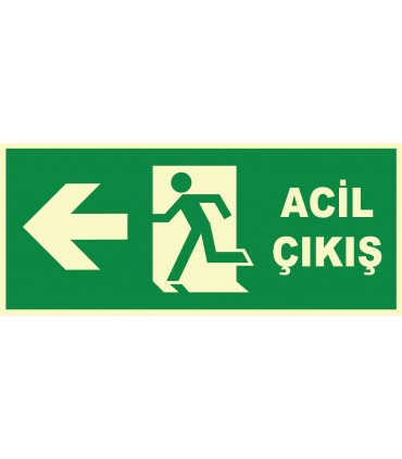 YT7681 - Fosforlu acil çıkış, sol