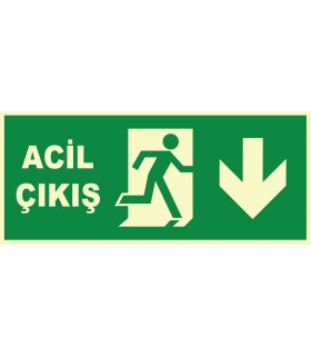 YT7682 - Fosforlu acil çıkış, sağ aşağı