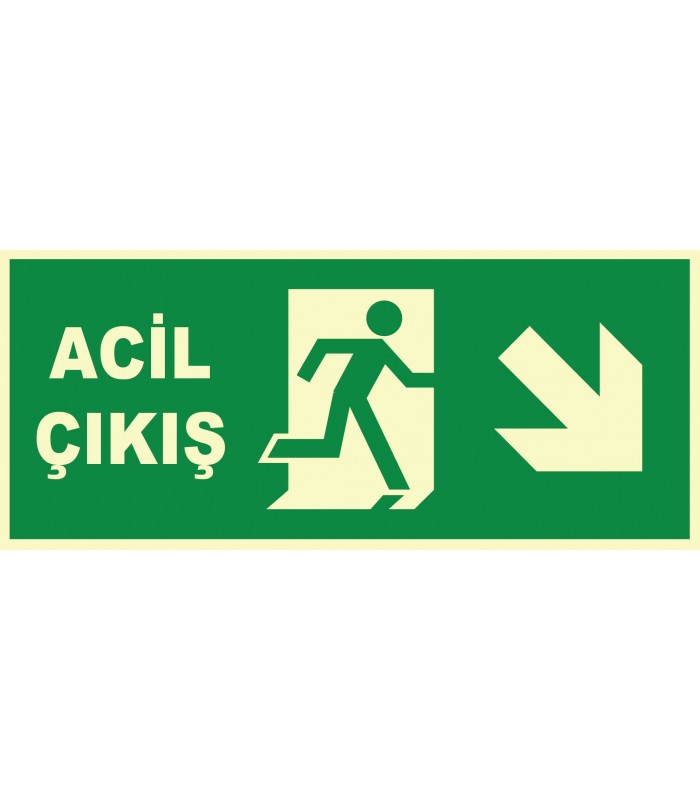 YT7683 - Fosforlu acil çıkış, sağ aşağı