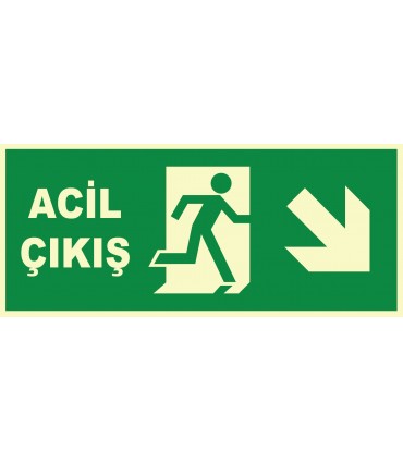 YT7683 - Fosforlu acil çıkış, sağ aşağı