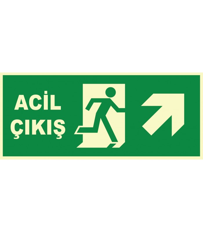 YT7685 - Fosforlu Acil Çıkış, sağ yukarı