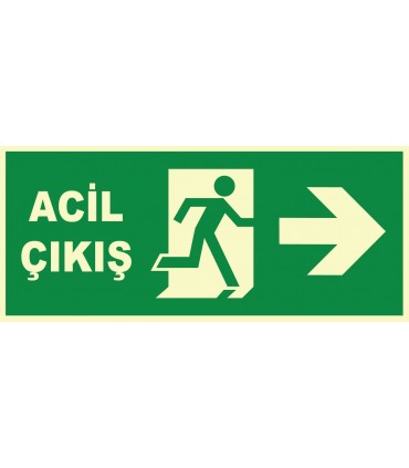 YT7686 - Fosforlu Acil Çıkış, sağ