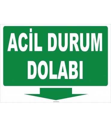 YT7715 - Acil Durum Dolabı, Yeşil-Beyaz