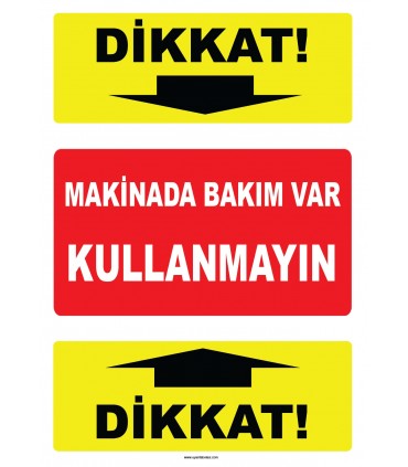 YT7718 - Dikkat makinada bakım var, kullanmayın