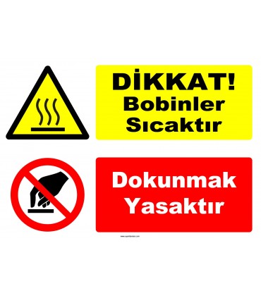 YT7719 - Dikkat bobinler sıcaktır, dokunmak yasaktır