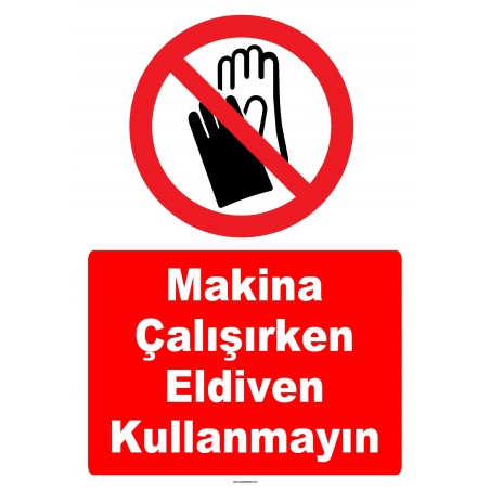 YT7732 - Makina çalışırken eldiven kullanmayın