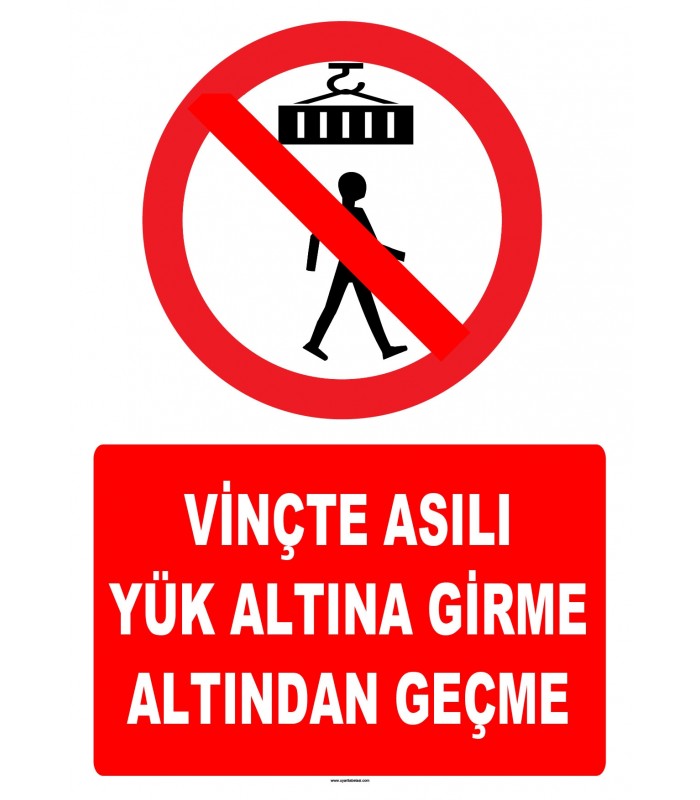 YT7785 - Vinçte asılı yük altına girme altından geçme