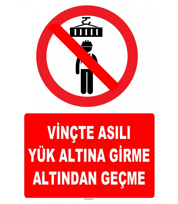 YT7783 - Vinçte asılı yük altına girme altından geçme