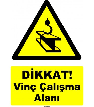YT7754 - Dikkat Vinç Çalışma Alanı