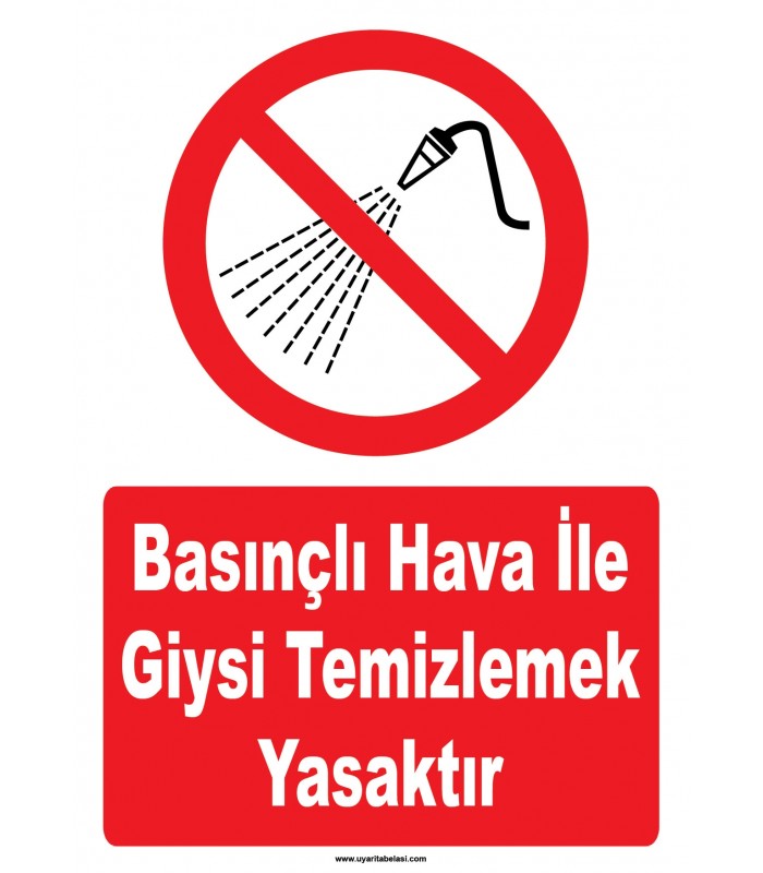 YT7772 - Basınçlı hava ile giysi temizlemek yasaktır
