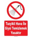 YT7771 - Tazyikli hava ile giysi temizlemek yasaktır