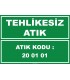 YT7809 - 200101 kodlu tehlikesiz atık