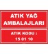 ZY1002 - 150110 kodlu atık yağ ambalajları