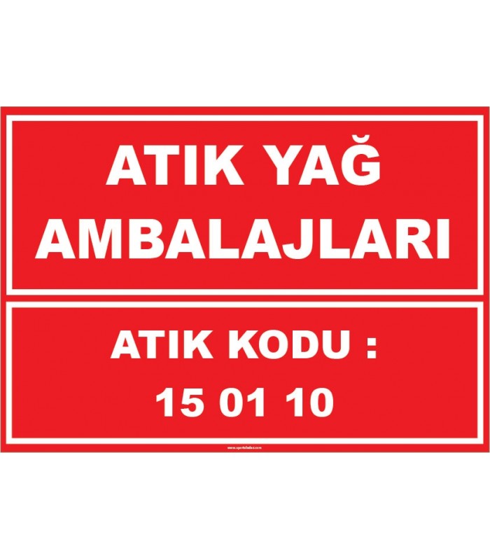 ZY1002 - 150110 kodlu atık yağ ambalajları