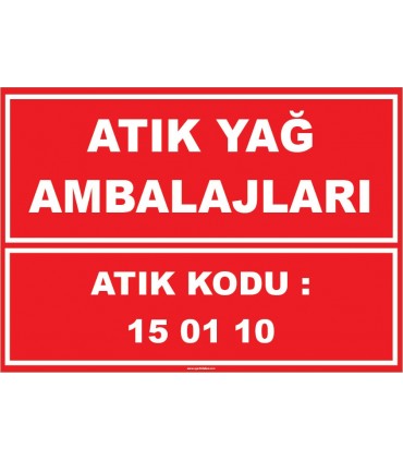 ZY1002 - 150110 kodlu atık yağ ambalajları