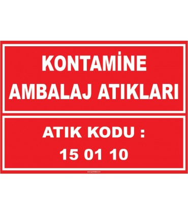 ZY1004 - 150110 kodlu Kontamine Ambalaj Atıkları