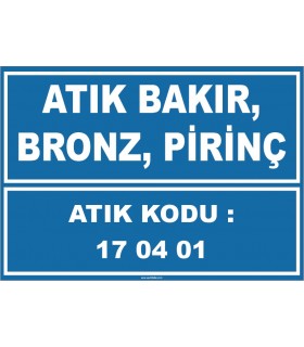 ZY1022- 170401 kodlu atık bakır, bronz, pirinç